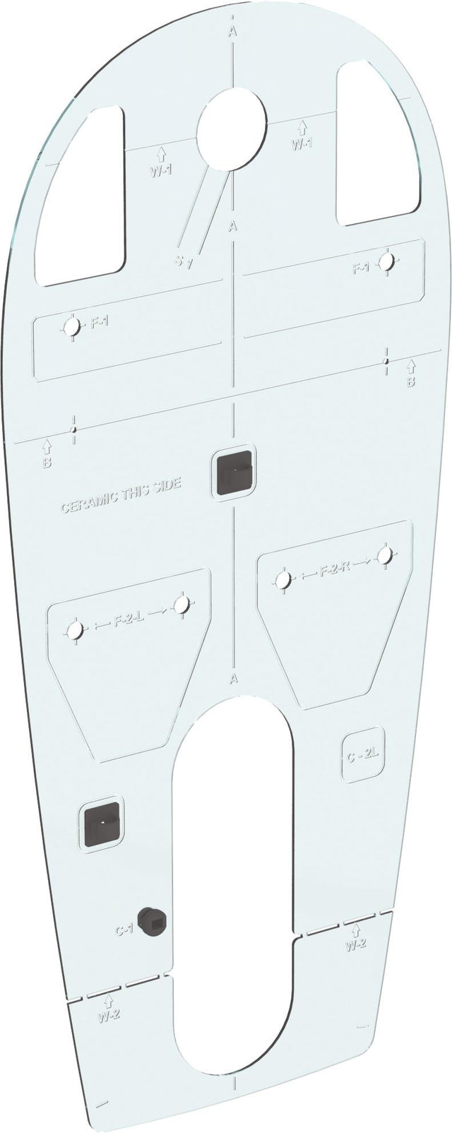 Ideal Standard Sphero Installationsschablone mit Kabelhalter und Dichtung