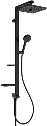 Ideal Standard Duschsystem Ceratwist Alu+ mit 2 Ablagen, Hand- und Kopfbrause, ohne Armatur