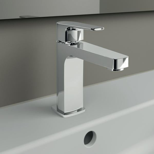 Ideal Standard Cerafine D Waschtischarmatur, Einhandhebelmischer mit Kaltstart-Funktion, Chrom, 120 mm Ausladung