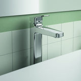 Ideal Standard Ceraplan H250 Waschtischarmatur mit Ablaufgarnitur, 138 mm Ausladung, Chrom