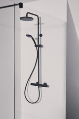 Ideal Standard IS Armaturen-Bundle AP Ceratherm T25 Silk Black – Duschsystem, Waschtischarmatur & Designsiphon
