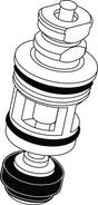 Ideal Standard Umschaltung CELIA Chrom – Ersatzteil für Badarmaturen