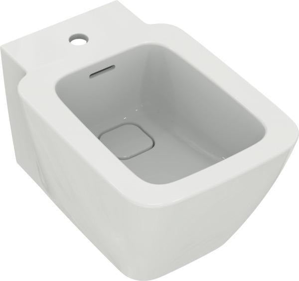 Ideal Standard Strada II Wandbidet Weiß mit Überlauf und keramischer Ablaufabdeckung