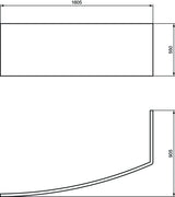 Ideal Standard i.life Frontschürze für Dusch-Badewanne 160 cm Weiß, 4 mm Sanitär-Acryl