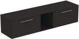 Ideal Standard i.life B Möbel-Set 200 cm mit 2 Auszügen und offenem Fach in Chrom Weiß matt