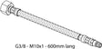 Ideal Standard Druckschlauch M10x1-G3/8, 600 mm – Flexibler Anschlussschlauch