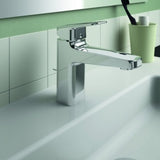 Ideal Standard Ceraplan Waschtischarmatur H90 ohne Ablaufgarnitur, Ausladung 124 mm, Chrom