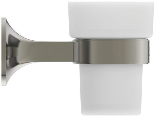 IDEAL STANDARD Zahnputzbecher La Dolce Vita Silver Storm – Wandhängend, Edelstahl matt, 1 Becher