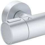 Ideal Standard Duschsystem Ceratherm Alu+ mit Thermostat, Kopf- und Handbrause, 2 Ablagen, Silber