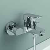 IDEAL STANDARD Ceraplan III Badearmatur mit Brause-Set, Ausladung 168 mm, Chrom