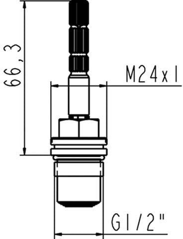 IDEAL STANDARD JADO Keramikoberteil G1/2 H960520NU rechtsschließend – Keramikkartusche für Armaturen
