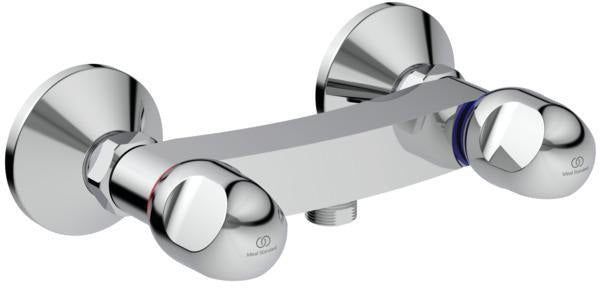 Ideal Standard Alpha Zweigriff-Brausearmatur Aufputz Chrom Messing