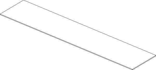 Ideal Standard WT-Platte Conca ohne Ausschnitt 2387x505mm Weiß