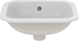 Ideal Standard Einbauwaschtisch Connect rechteckig 420x350 mm Weiß mit Überlauf und Ideal Plus