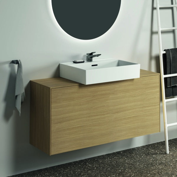 Ideal Standard Handtuchhaken Conca Cube eckig in Brushed Gold – Wandmontage mit verdeckter Befestigung