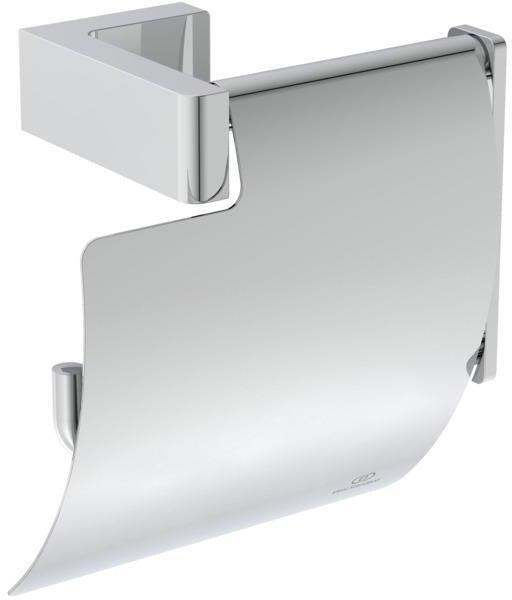 Ideal Standard Conca Cube Papierrollenhalter eckig Brushed Gold mit Klappe