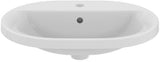 IDEAL STANDARD Connect Einbauwaschtisch oval 620 mm mit Ideal Plus Beschichtung