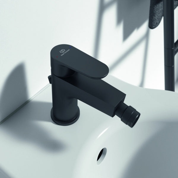 IDEAL STANDARD Bidetarmatur Cerafine O 132 mm mit Ablaufgarnitur in Chrom