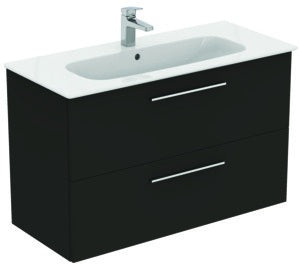 Ideal Standard i.life A Waschtischset 100 cm mit Unterschrank und chrom Griff, Weiß matt