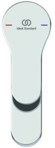 Ideal Standard Cerabase Waschtischarmatur H80 mit Push-Open-Ventil, Ausladung 106 mm, Chrom
