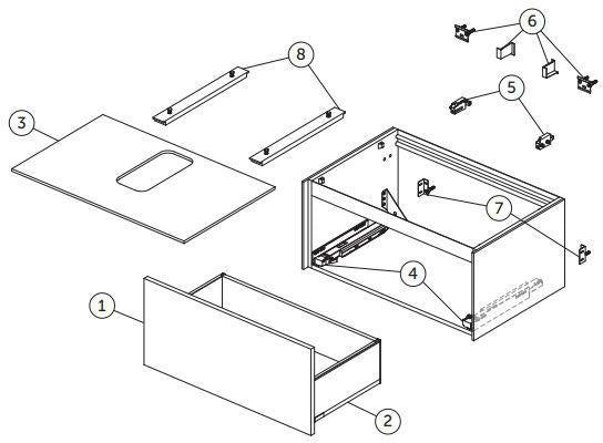 Ideal Standard Conca Waschtischunterschrank 802 mm, 1 Auszug, Push-Open & Softclose, Weiß Matt