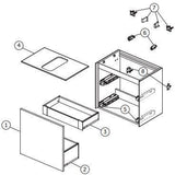 Ideal Standard Conca Waschtischunterschrank Eiche geflammt 602 mm mit Auszug und Push-Open