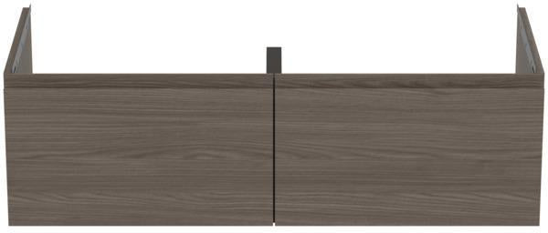 Ideal Standard Finesse Möbeldoppel-Waschtischunterschrank 1200 mm mit 2 Softclose-Auszügen in Greige matt