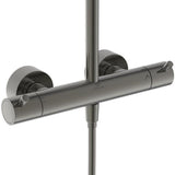 Ideal Standard Duschsystem Ceratherm T125 mit Badethermostat und Regenbrause in Brushed Gold