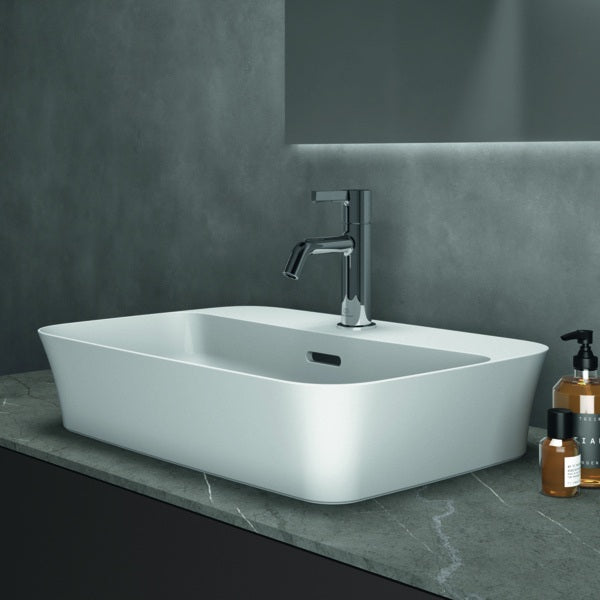 Ideal Standard Ipalyss Aufsatzschale 1 Hahnloch mit Überlauf 550x380x145mm Weiß