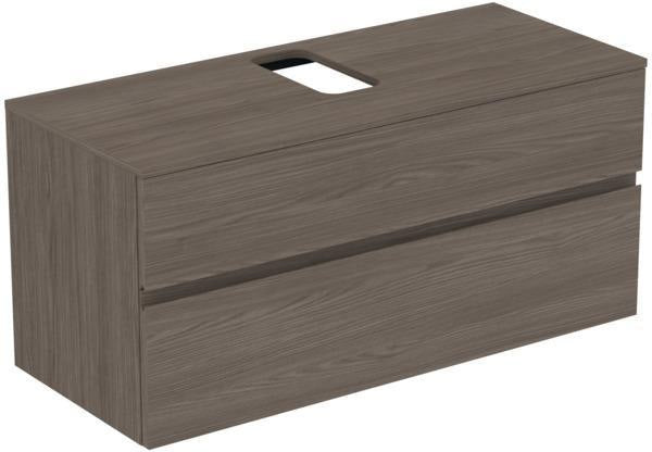 Ideal Standard Finesse Waschtischunterschrank 1202 mm, 2 Auszüge, Greige matt