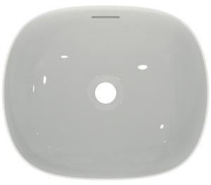 Ideal Standard Aufsatzwaschtisch Linda-X 450x380x130 mm Weiß – Keramik ohne Hahnloch, mit Überlauf