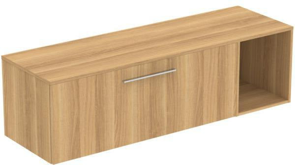 Ideal Standard i.life B Möbel-Set 160 cm – 1 Auszug, 1 offenes Fach, Chrom/Weiß matt