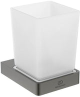 Ideal Standard Zahnputzbecher Conca Cube eckig Brushed Gold – Wandhängend, Glas, Messing