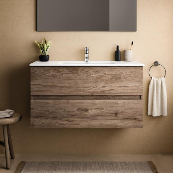 Ideal Standard MWT-Unterschrank Eurovit+ 1000mm, 2 Auszüge, grau lackiert, wandhängend, Softclose