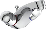 Ideal Standard Alpha Waschtisch-Zweigriffarmatur Chrom 120 mm Ausladung mit Ablaufgarnitur