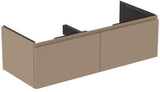 Ideal Standard Finesse Möbeldoppel-Waschtischunterschrank 1200 mm mit 2 Softclose-Auszügen in Greige matt
