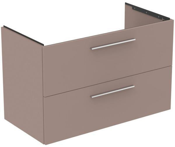 IDEAL STANDARD i.life B Möbelwaschtischunterschrank 1000 mm Weiß Matt, 2 Auszüge, Siphon links