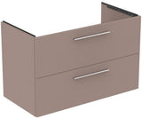 IDEAL STANDARD i.life B Möbelwaschtischunterschrank 1000 mm Weiß Matt, 2 Auszüge, Siphon links