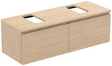 Ideal Standard Finesse Waschtischunterschrank 1200 mm mit 2 Auszügen und Softclose in Greige matt