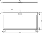 Ideal Standard Ultra Flat S i.life Rechteck-Brausewanne 2000x1000x30 mm Carraraweiß