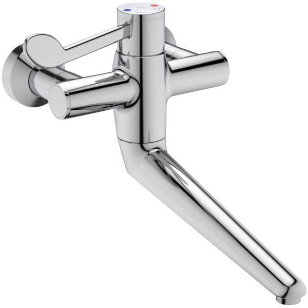 Ideal Standard Ceraplus Safe SQ Wand-Waschtisch-Thermostat, 250 mm Ausladung, Chrom
