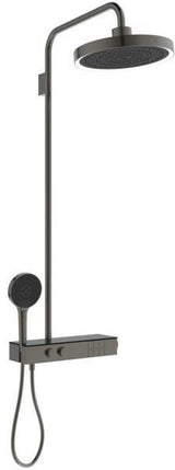 Ideal Standard Duschsystem Ceratherm Solos mit LED-Leuchtring Silver Storm – Thermostat, Kopf- & Handbrause