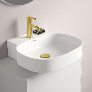 Ideal Standard Aufsatzwaschtisch Linda-X 500x480mm Weiß mit 1 Hahnloch & Überlauf