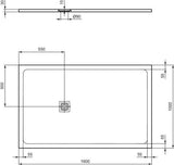Ideal Standard Rechteck-Brausewanne Ultra Flat S+ 1600x1000 mm Mineralguss Weiß Matt