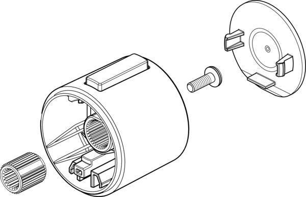 Ideal Standard IS Thermostatgriff Komplett Rose – Drehknopf für Thermostatarmaturen