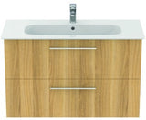 Ideal Standard i.life A Waschtischset 100 cm mit Unterschrank und chrom Griff, Weiß matt