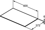 Ideal Standard Waschtischplatte Conca Keramik 602x373x6 mm Marmor Calacatta