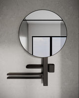 Ideal Standard Beauty Bar Accessoires-Kombi Alu+ L800 mit Kosmetikspiegel Ø508 mm Silver
