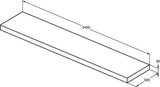 Ideal Standard Conca Konsole 1600x505x80 mm Weiß – Rechteckige Waschtischplatte