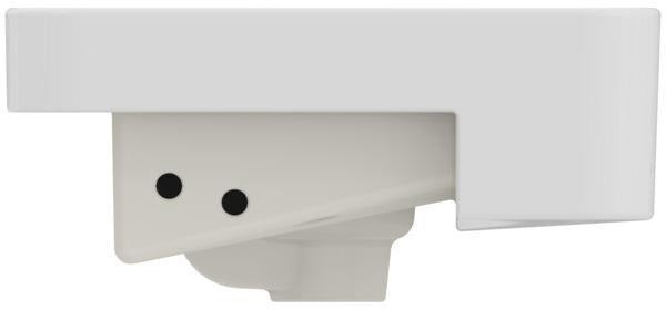 IDEAL STANDARD Halbeinbau-Waschtisch Strada II 500x400x175 mm Weiß mit Überlauf und 1 Hahnloch
